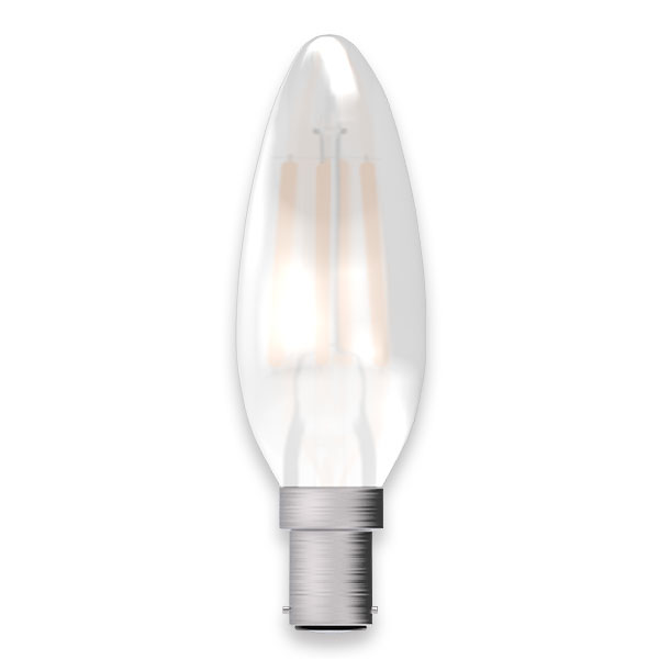 LED 3.3W Dimmable Satin Filament Candle - SBC - 2700K